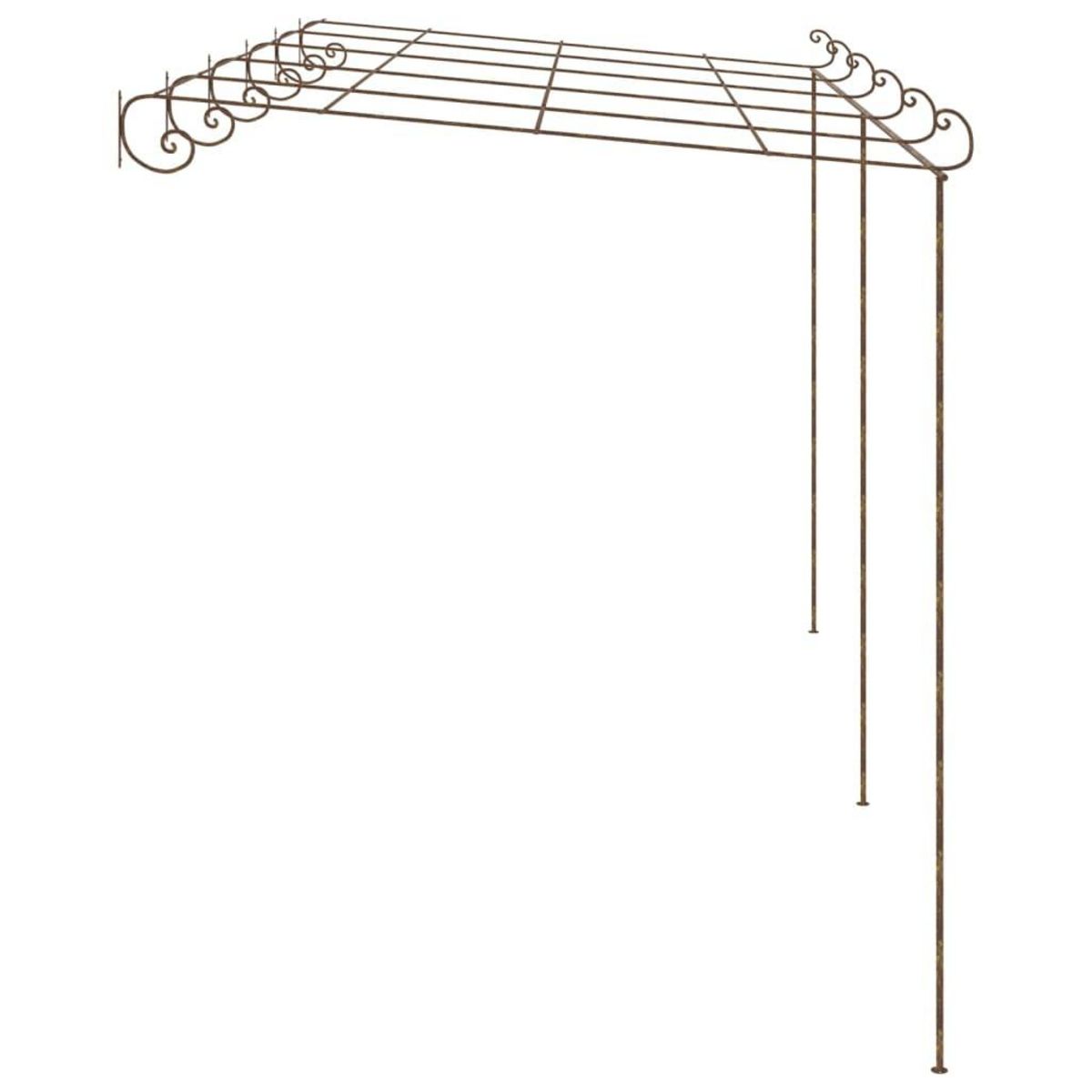 VIDAXL Pergola de jardin Marron antique 6x3x2,5 m Fer