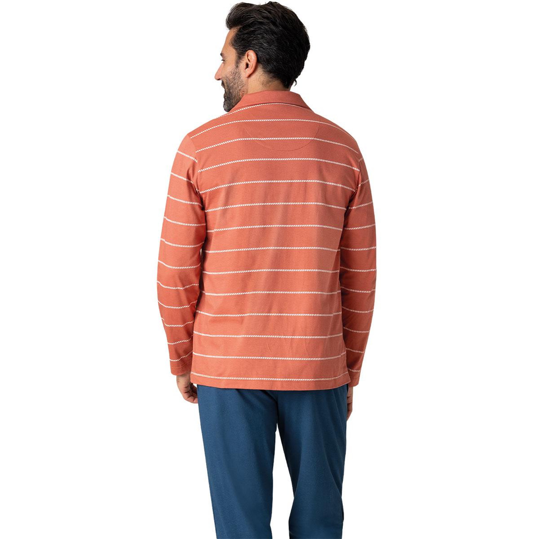 Voir la diapositive 3 : Eminence Pyjama long col T homme Coton Bio