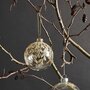 RICO DESIGN Boule de Noël en verre feuillage doré Ø 8 cm