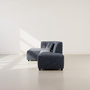 Voir la diapositive 6 : LISA DESIGN Curtis - canapé d'angle gauche 4 places sans accoudoir en tissu texturé