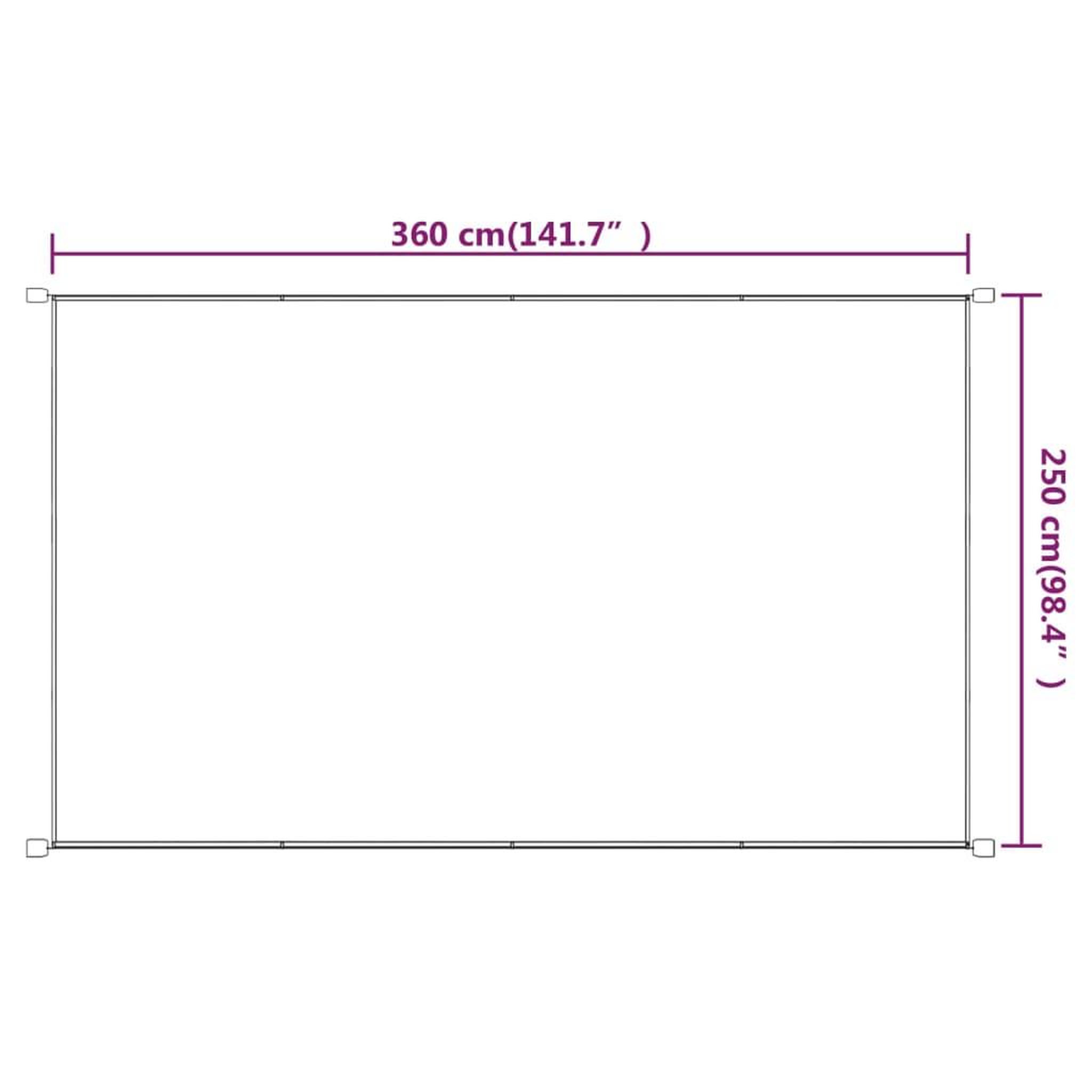 Voir la diapositive 6 : VIDAXL Auvent vertical Taupe 250x360 cm Tissu oxford