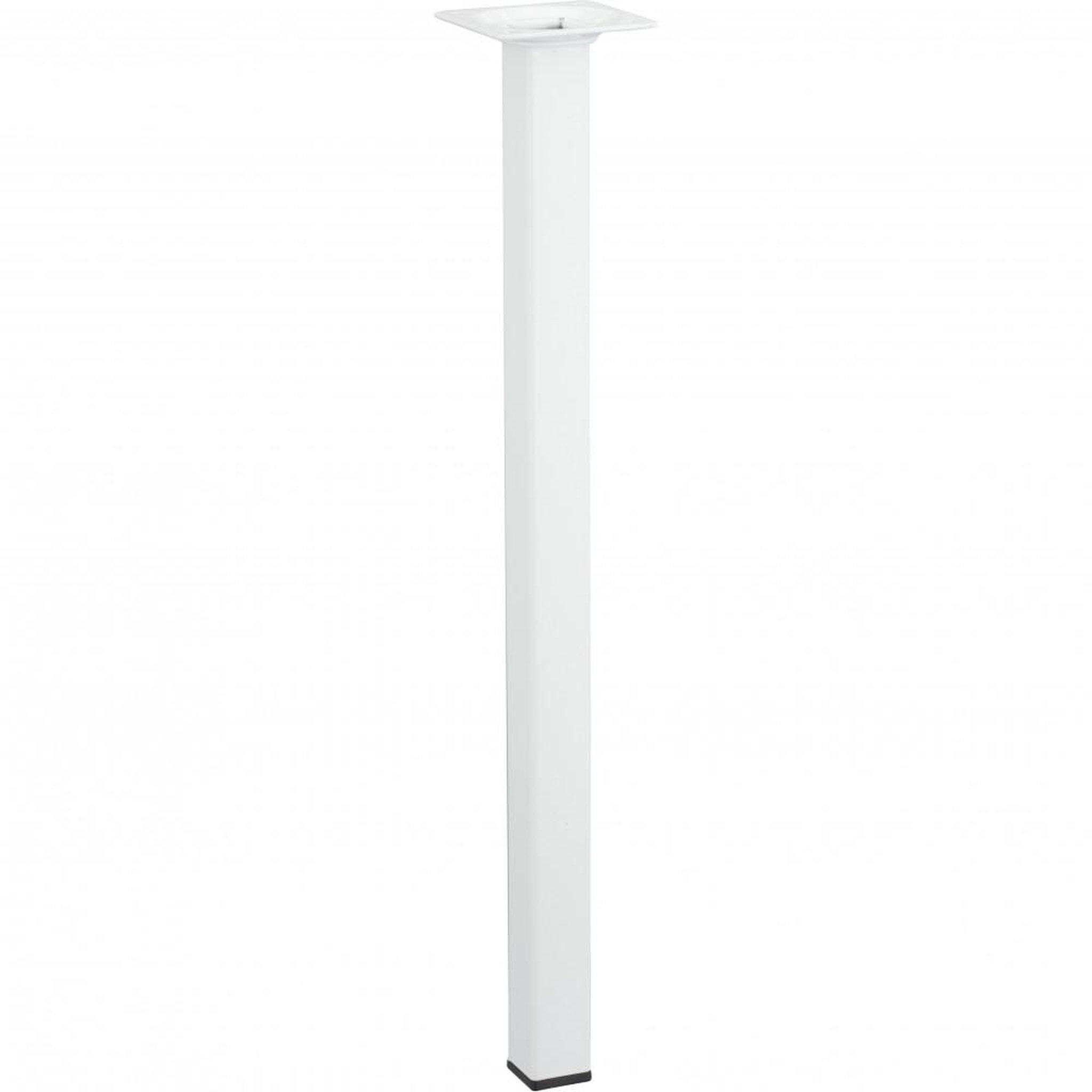 CENTRALE BRICO Pied de table basse carré fixe acier époxy blanc, 40 cm