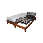 IDLITERIE Ensemble relaxation mémoire de forme + sommier latte & Plot au niveau lombaire - FABRICATION France. Coloris disponibles : Gris