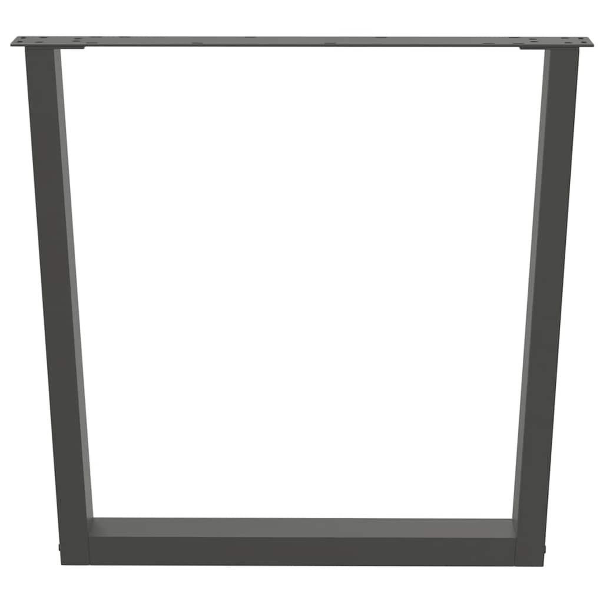 Voir la diapositive 3 : VIDAXL Pieds de table a manger forme de V 2 pcs 80x(72-73,3) cm acier