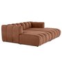 Voir la diapositive 2 : LISA DESIGN Debbie - canapé modulable droit 3 places avec double méridienne - assise profonde - en tissu texturé