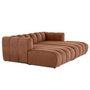 Voir la diapositive 2 : LISA DESIGN Debbie - canapé modulable droit 3 places avec double méridienne - assise profonde - en tissu texturé