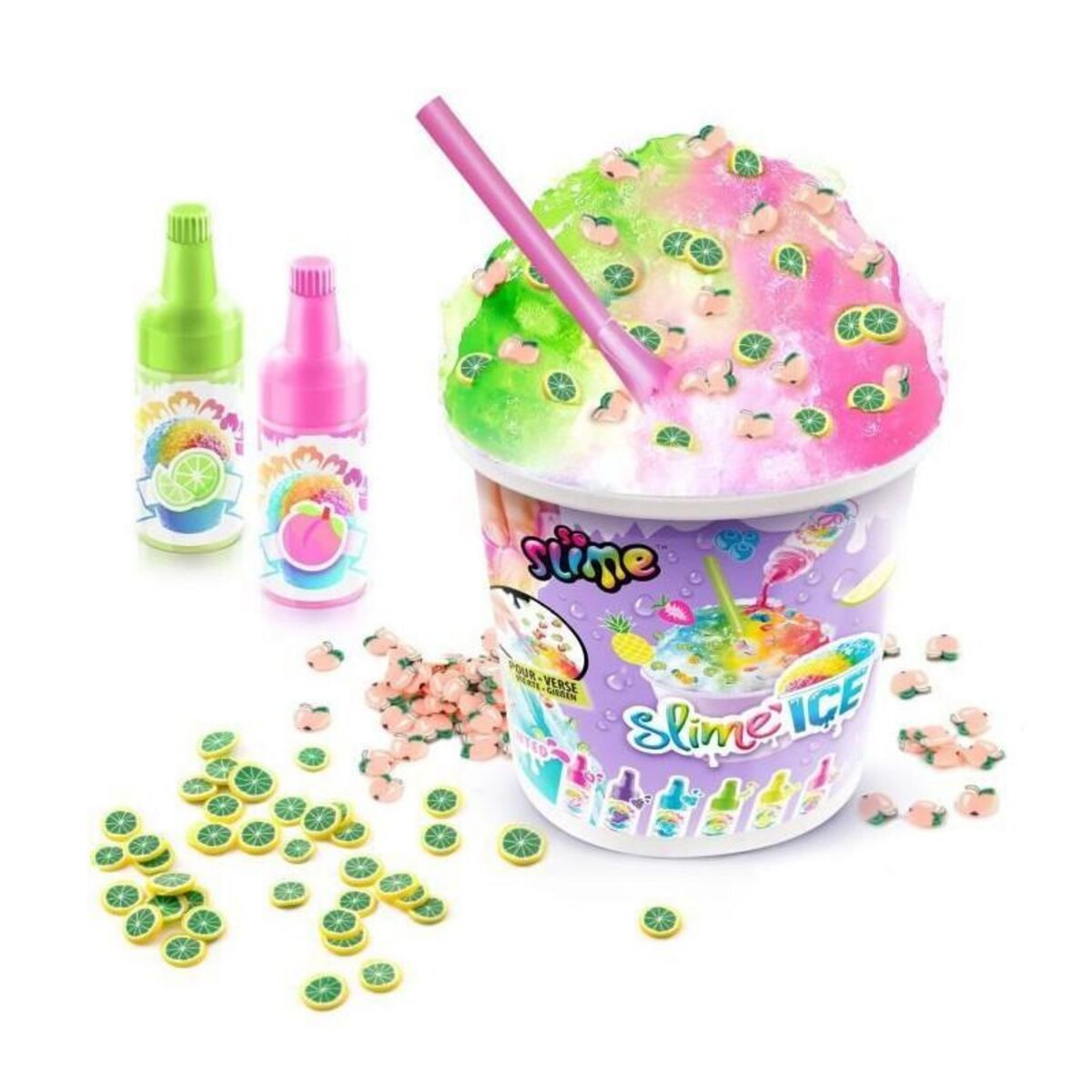 Canal Toys Canal Toys - SO SLIME DIY - Slime Ice Mega Cup - Avec 2 colorants parfumés, 1 cuillere et des décorations - SSC 300