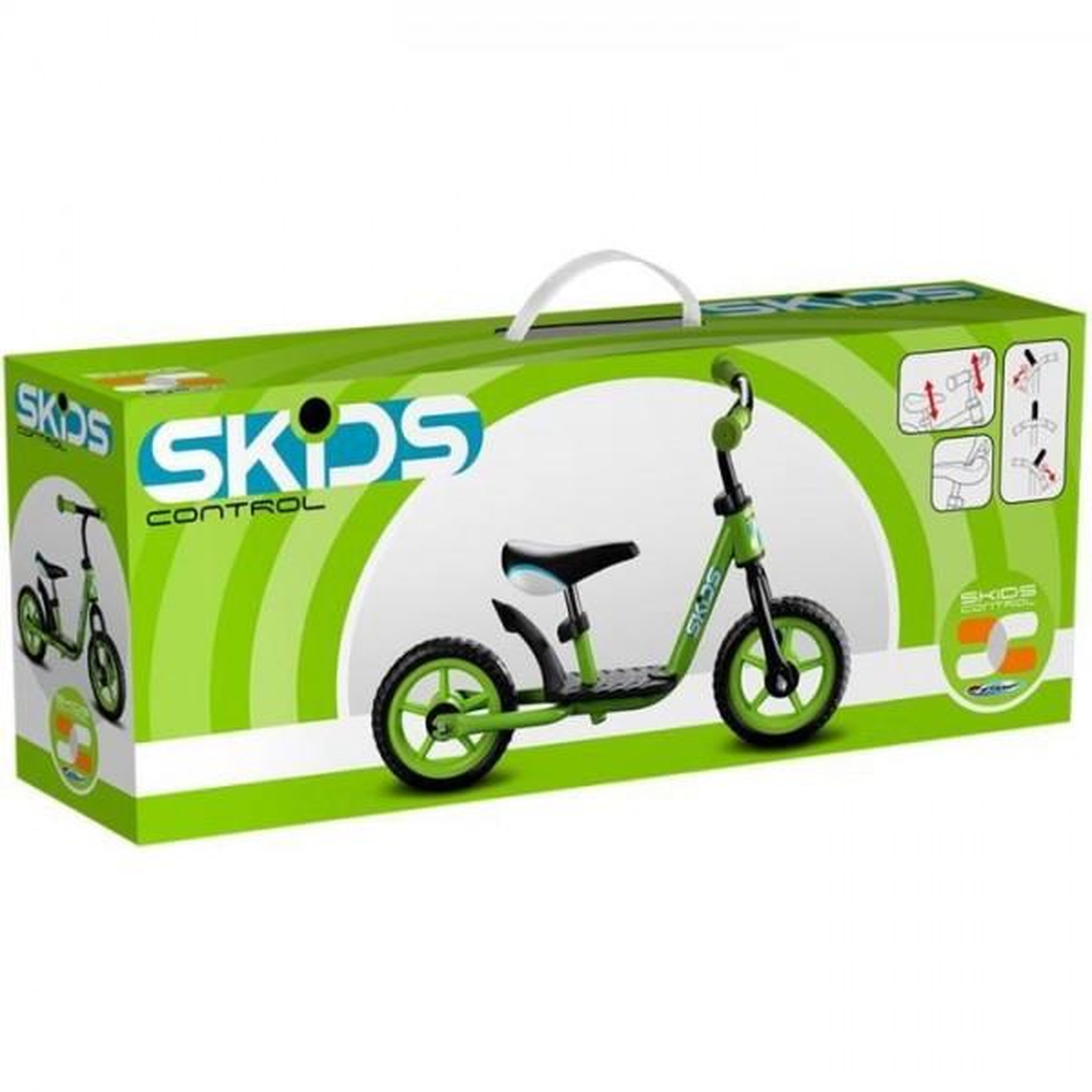 Voir la diapositive 5 : MARKET24 Draisienne Velo  avec repose-pieds - Vert - SKIDS CONTROL