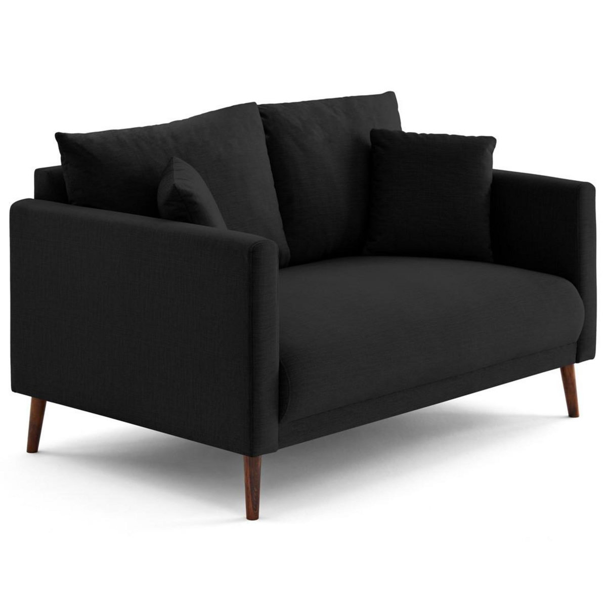 LISA DESIGN Ostrava - canapé droit 2 places en velours pieds en bois