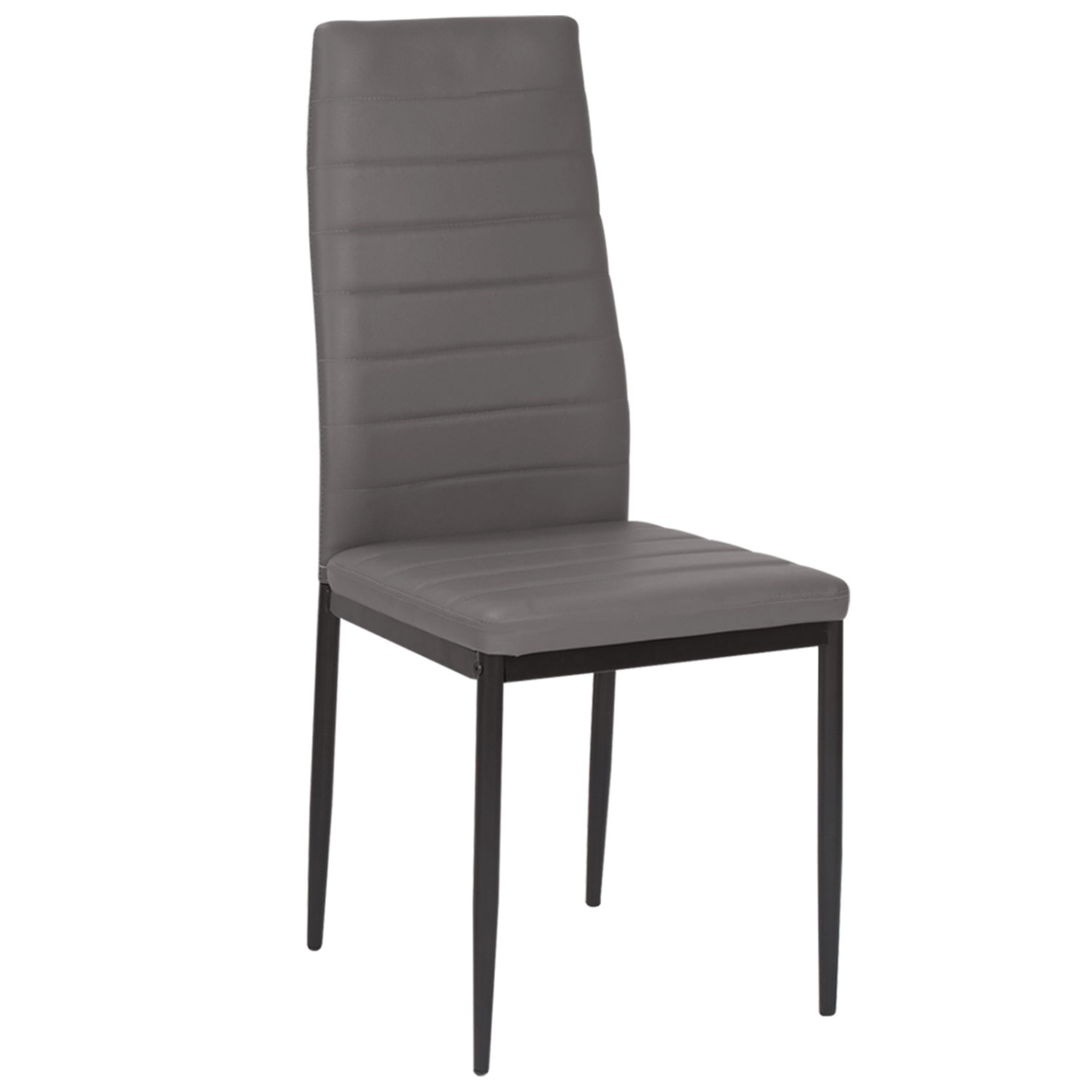 Voir la diapositive 3 : ID MARKET Lot de 6 chaises romane grises pour salle à manger