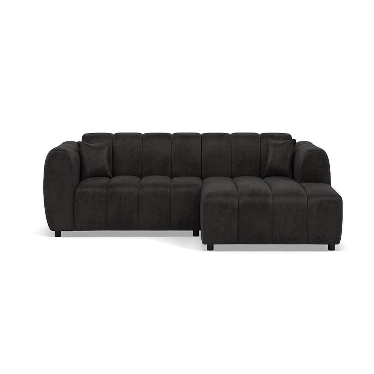 LISA DESIGN Curtis - canapé d'angle droit 4 places en simili