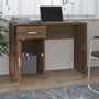Voir la diapositive 3 : VIDAXL Bureau avec tiroir et armoire Chene marron 100x40x73 cm