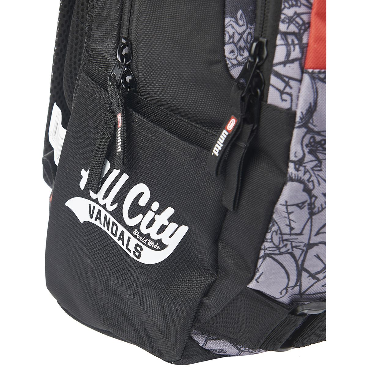 ECKO Sac à dos 1 compartiment noir et rouge TRENDY