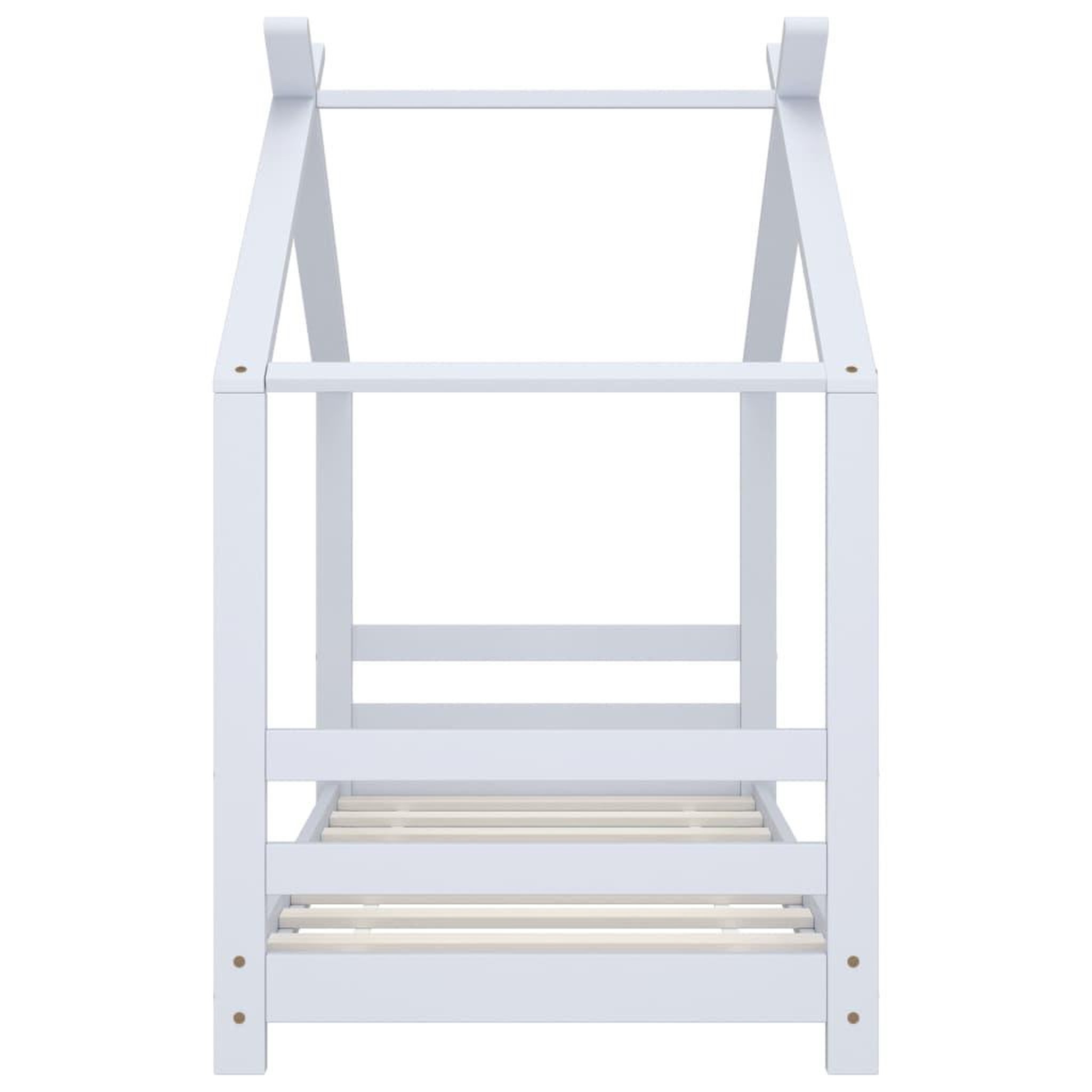 Voir la diapositive 3 : VIDAXL Cadre de lit d'enfant Blanc Bois de pin massif 70x140 cm