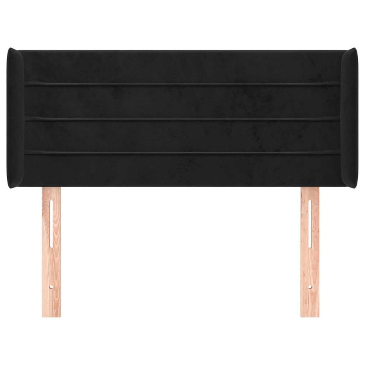 VIDAXL Tete de lit avec oreilles Noir 83x16x78/88 cm Velours