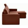 Voir la diapositive 6 : BEST MOBILIER Barrie - canapé d'angle réversible 4 places avec têtière amovible en tissu