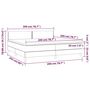 Voir la diapositive 6 : VIDAXL Sommier a lattes de lit et matelas et LED Noir 200x200 cm Tissu