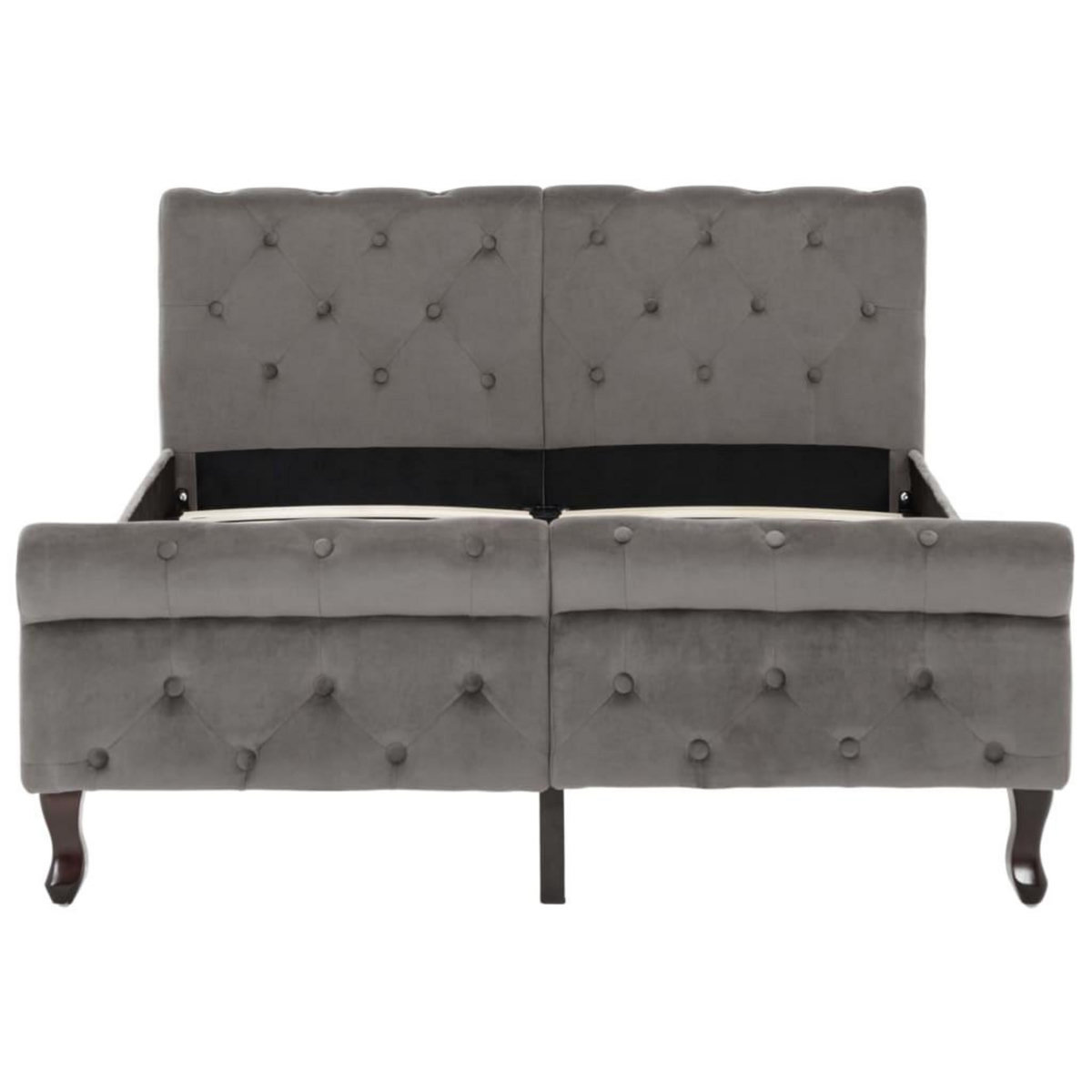VIDAXL Cadre de lit sans matelas gris velours 120x200 cm