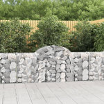 VIDAXL Paniers a gabions arques 4 pcs 200x30x80/100 cm Fer galvanise