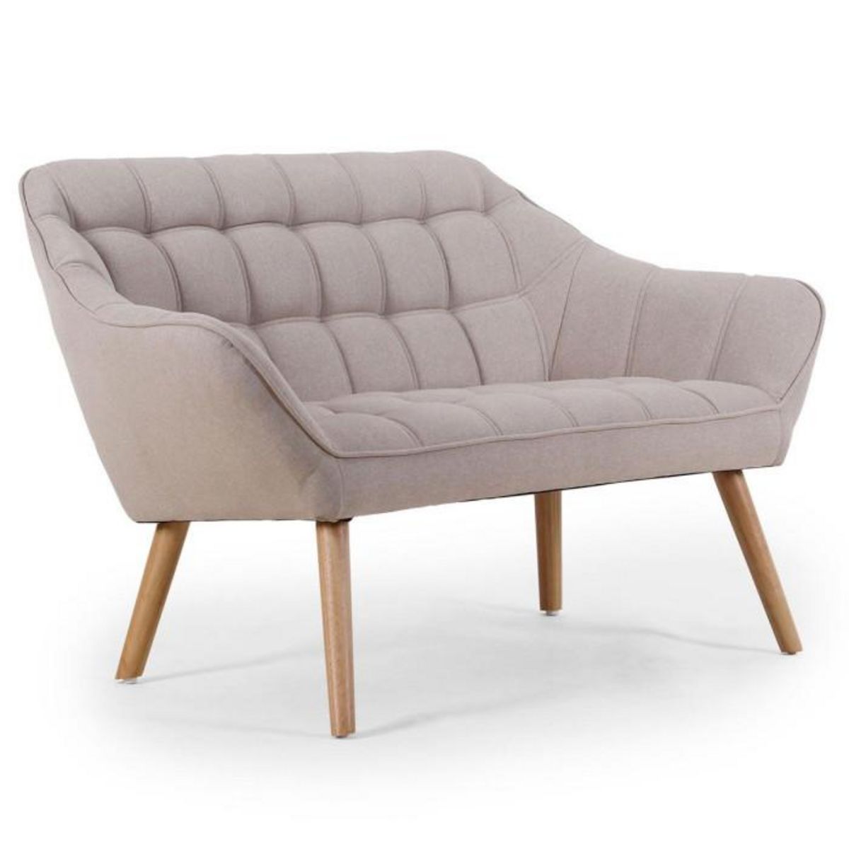 Paris Prix Canapé 2 Places Scandinave  Taone  128cm Beige