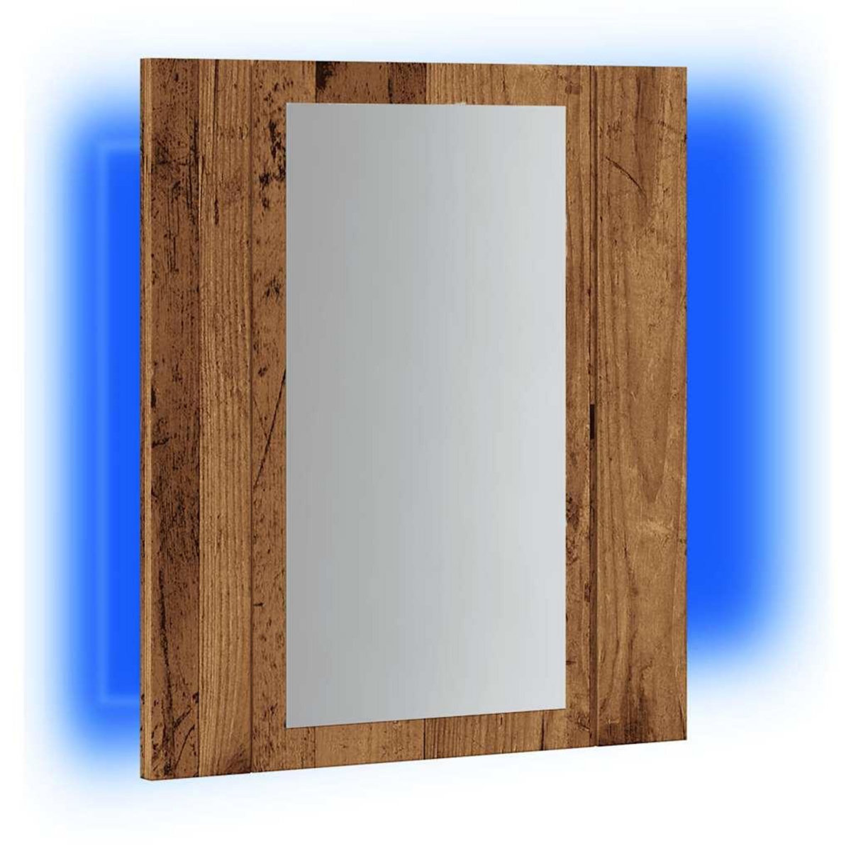 VIDAXL Armoire de salle de bain a miroir LED vieux bois 40x12x45 cm