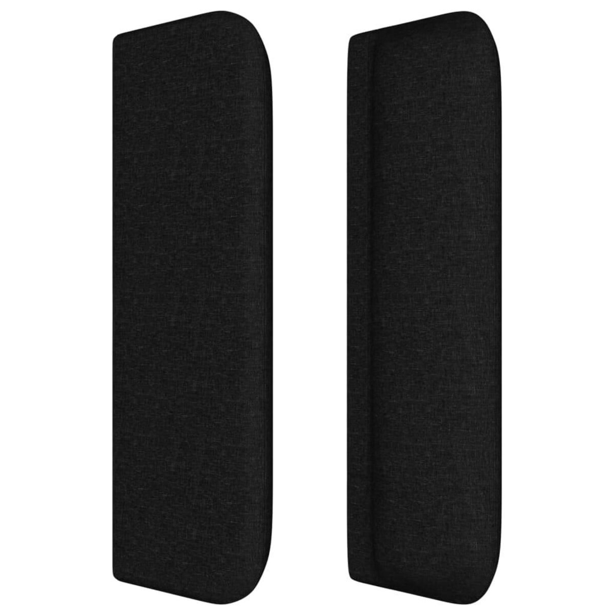 VIDAXL Tete de lit avec oreilles Noir 93x16x78/88 cm Tissu