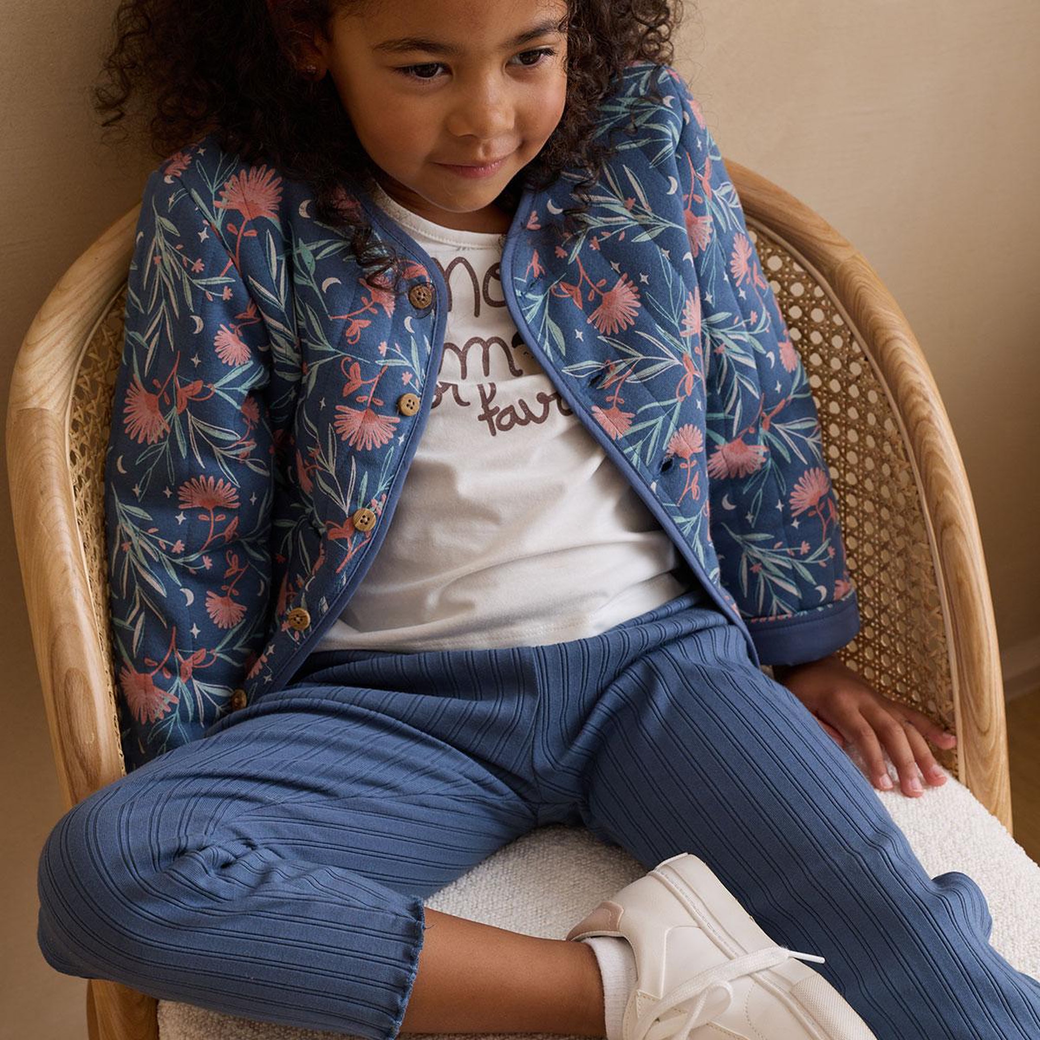 Voir la diapositive 4 : Petit Béguin Veste enfant en coton matelassé Dina