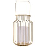 DIVERS Lanterne ronde design métal Gold Home - Doré