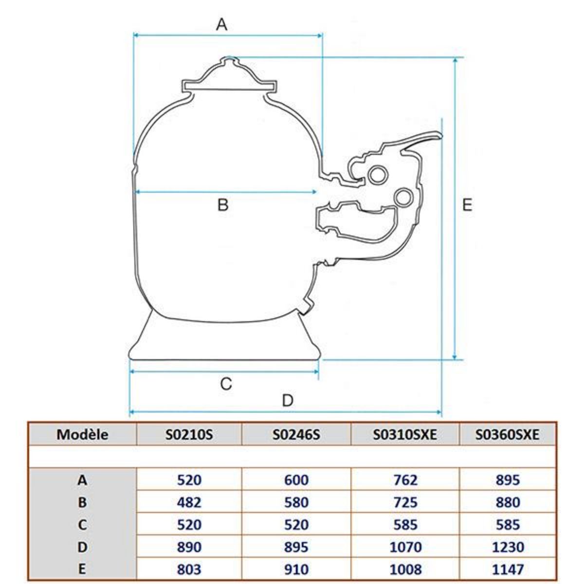 Hayward Filtre à sable 30m3/h - s360sxe