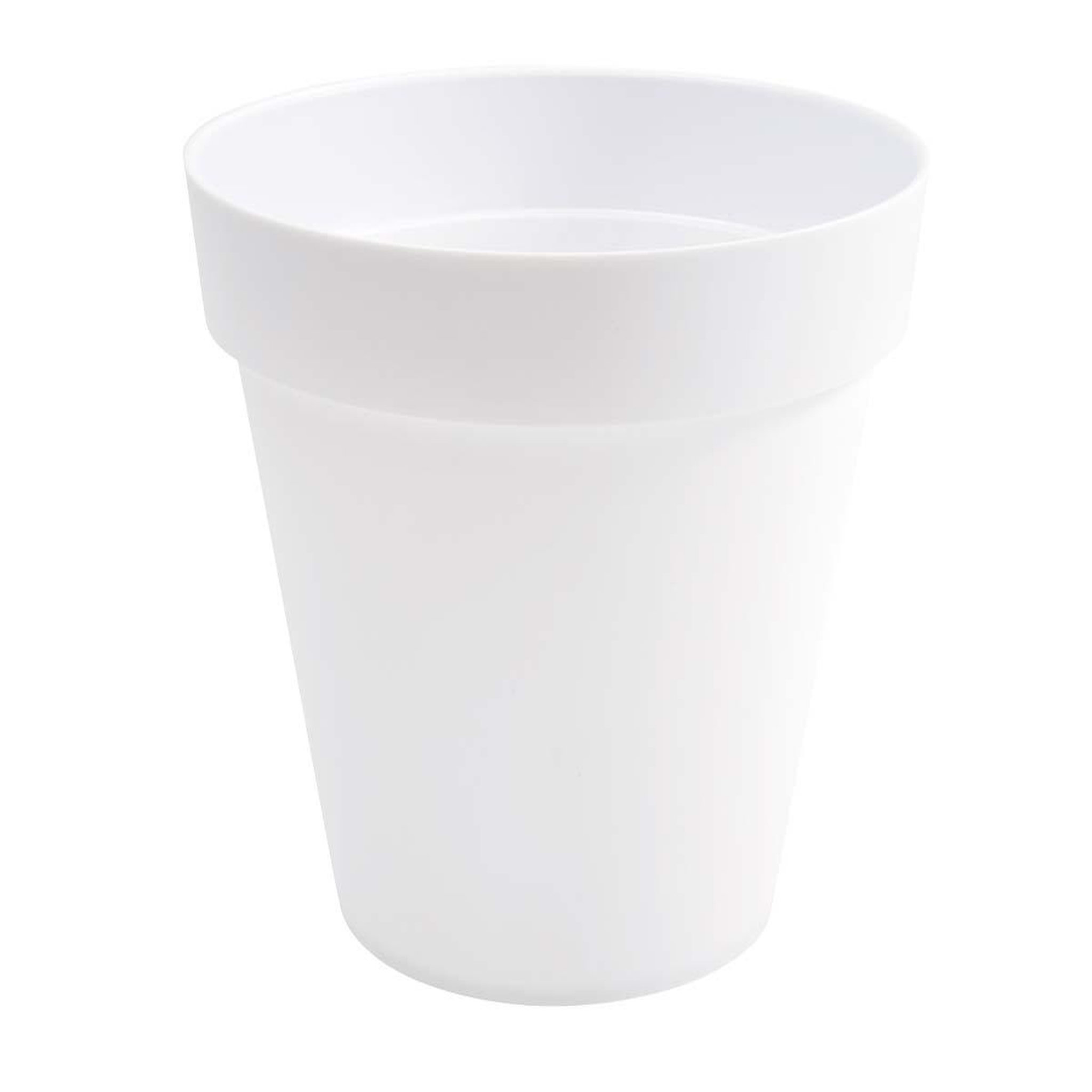 Eda Pot de fleur rond Toscane Ø 48 x H.40 cm - Blanc - Eda