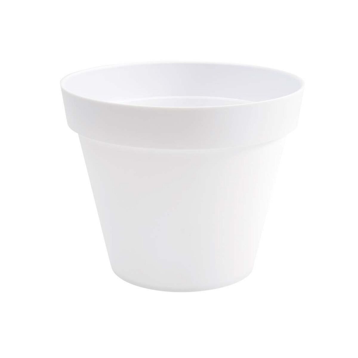 Eda Pot de fleur rond Toscane Ø 48 x H.40 cm - Blanc - Eda