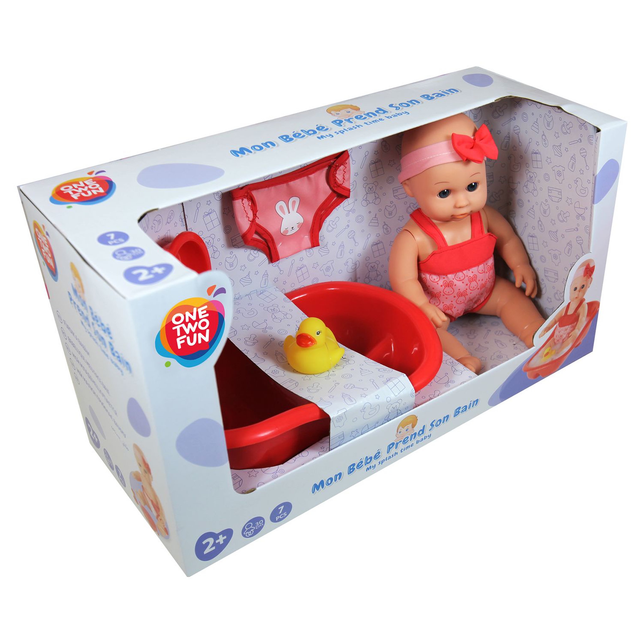 Voir la diapositive 2 : One Two Fun Mon bébé prend son bain 