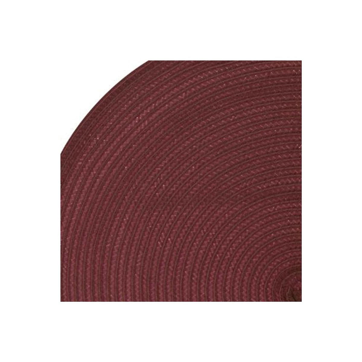 SECRET DE GOURMET Set de Table Rond  Tressé  38cm Bordeaux