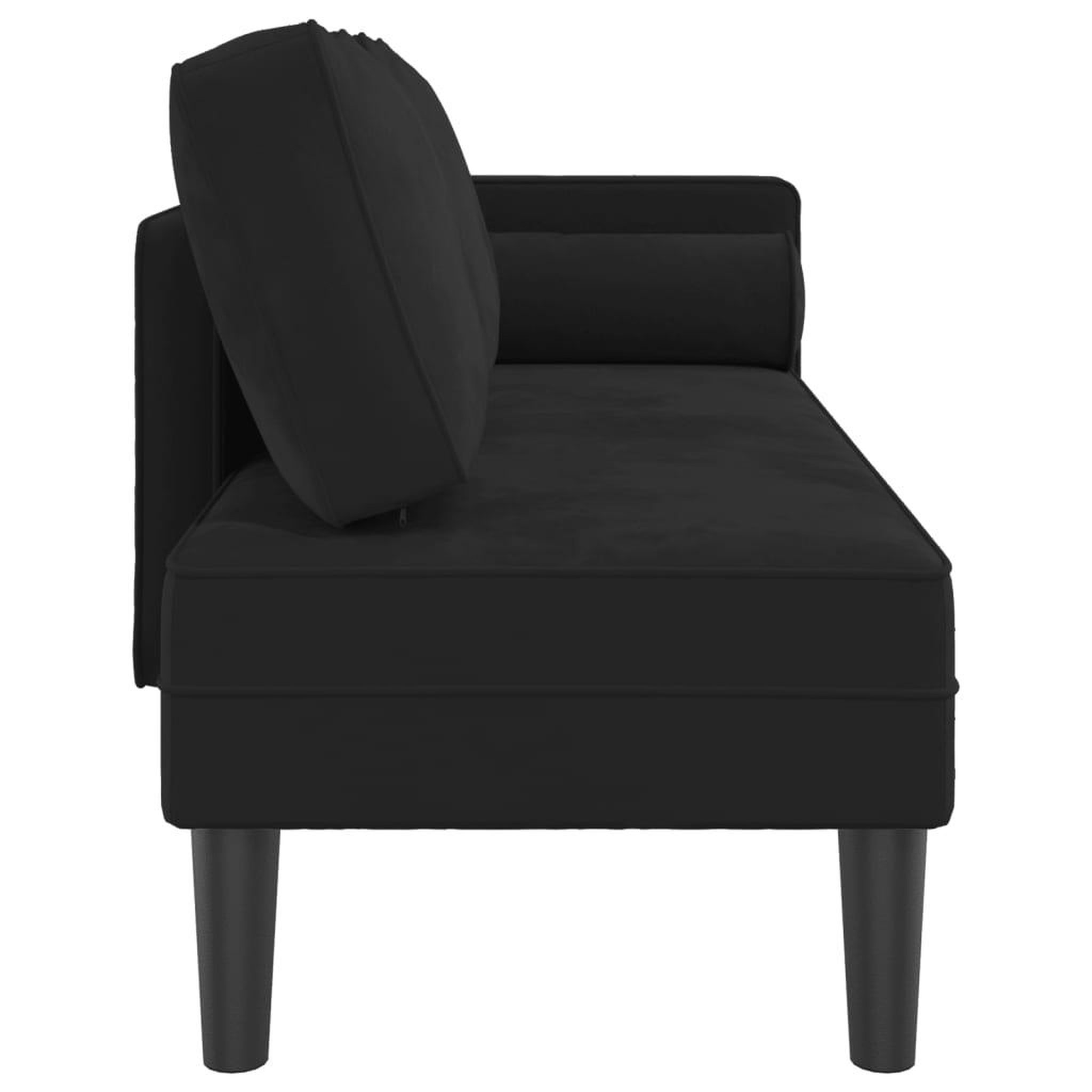 Voir la diapositive 4 : VIDAXL Chaise longue avec coussins noir velours
