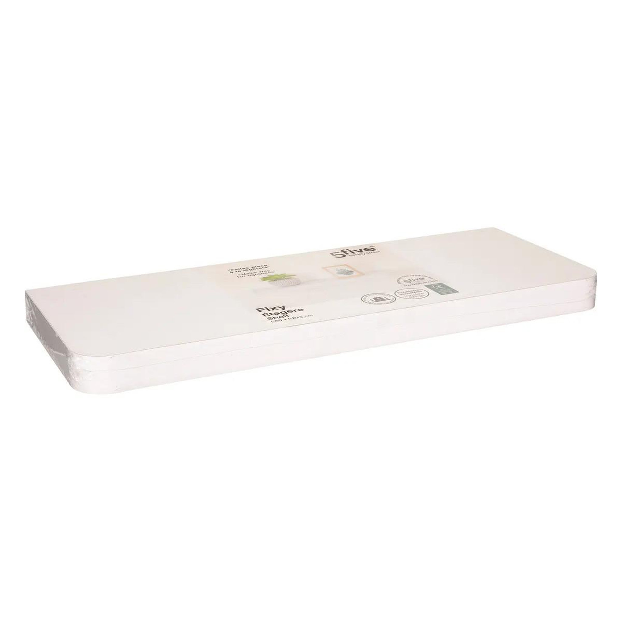 Voir la diapositive 4 : FIVE Étagère Murale Arrondie  Fixy  60cm Blanc