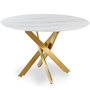 Voir la diapositive 1 : Paris Prix Table de Repas Ronde  Rixa  120cm Effet Marbre