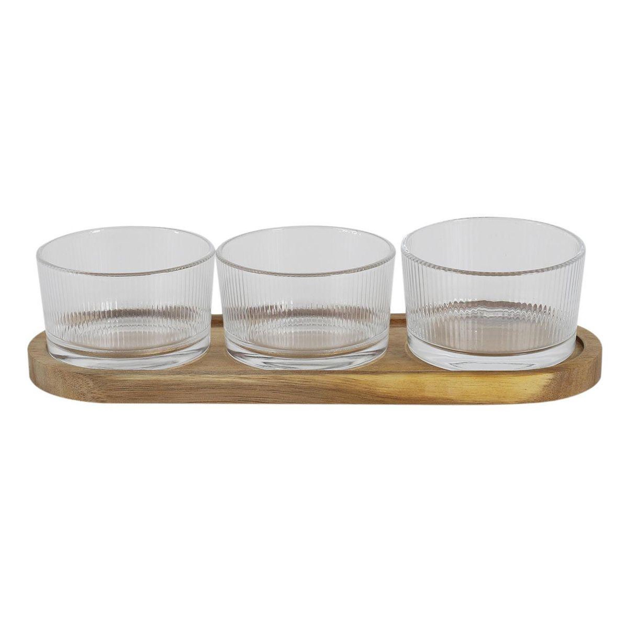 The Home Deco Factory Service Apéritif 4 Pièces  Coupelles  28cm Transparent