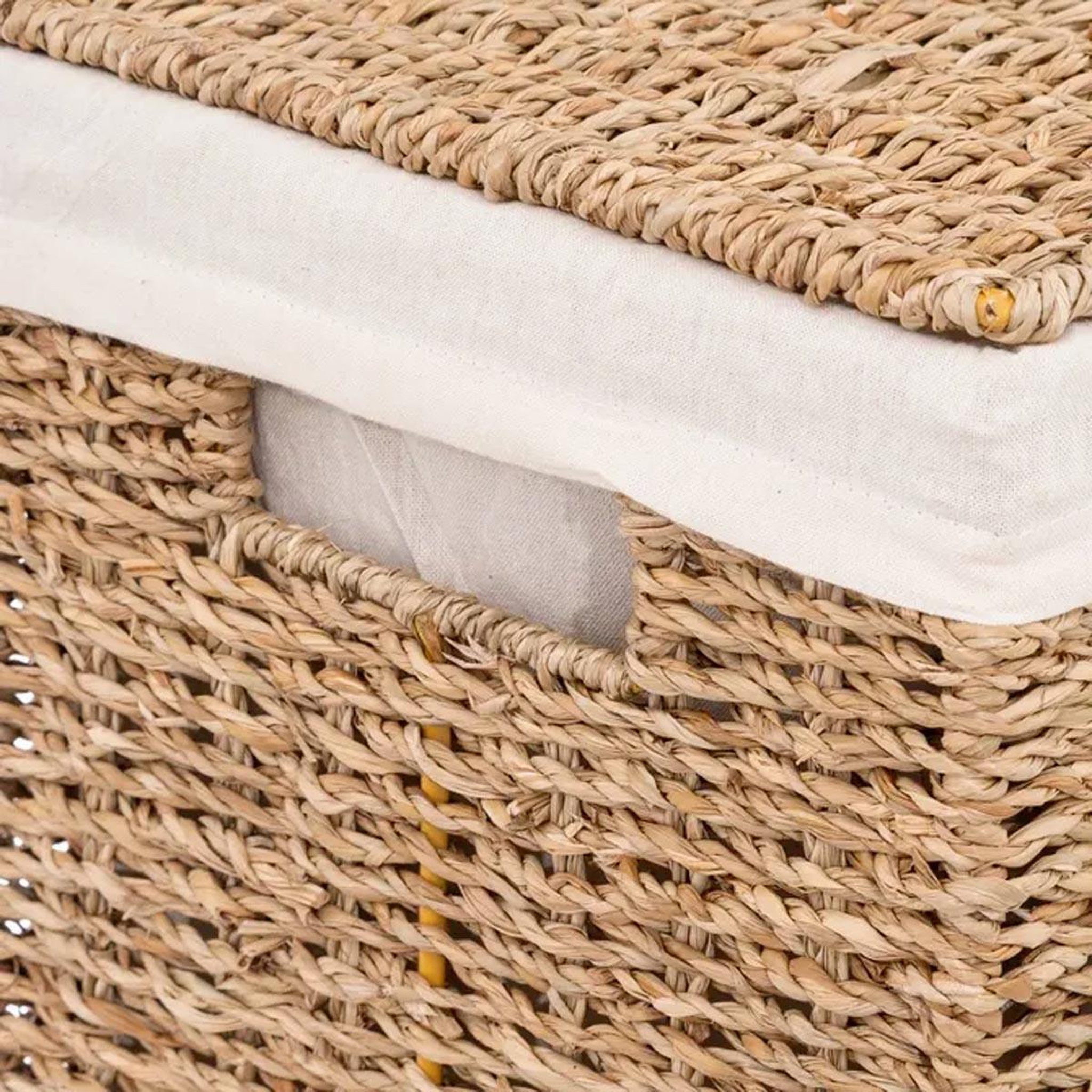 Voir la diapositive 3 : FIVE Panier à linge en osier  seagrass  55cm naturel