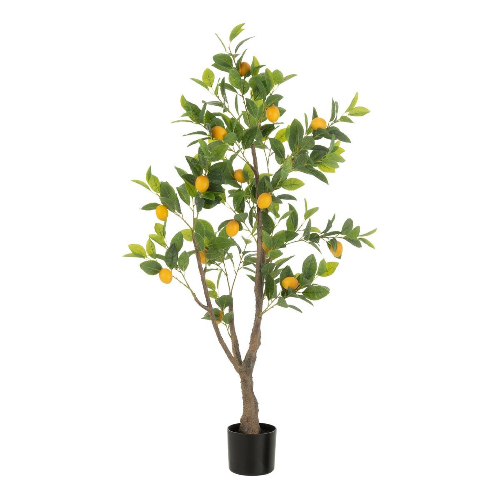 J-LINE Plante Artificielle en Pot  Citronnier  130cm Vert