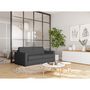 Voir la diapositive 1 : Canapé convertible système couchage express matelas 140x190 17cm 3 places en tissu DYLAN 