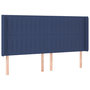 Voir la diapositive 2 : VIDAXL Tete de lit avec oreilles Bleu 203x16x118/128 cm Tissu