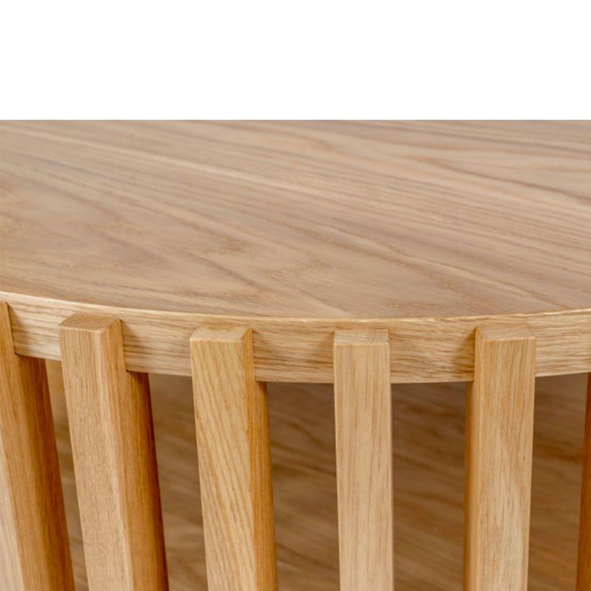 Voir la diapositive 4 : Paris Prix Table basse ronde design  drume  83cm chêne