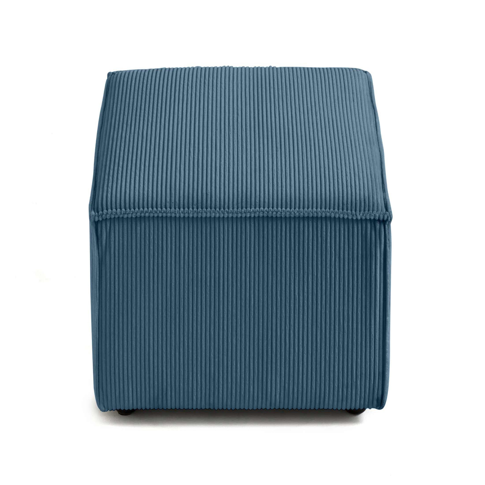 Voir la diapositive 3 : BEST MOBILIER Arty - pouf d'appoint - en velours côtelé