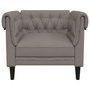 Voir la diapositive 4 : VIDAXL Fauteuil Chesterfield taupe tissu