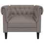 Voir la diapositive 4 : VIDAXL Fauteuil Chesterfield taupe tissu