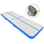 Voir la diapositive 1 : VIDAXL Tapis gonflable de gymnastique avec pompe 500x100x20cm PVC Bleu