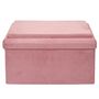Voir la diapositive 2 : Paris Prix Banc & Coffre Pliable Enfant  Brique  52cm Rose