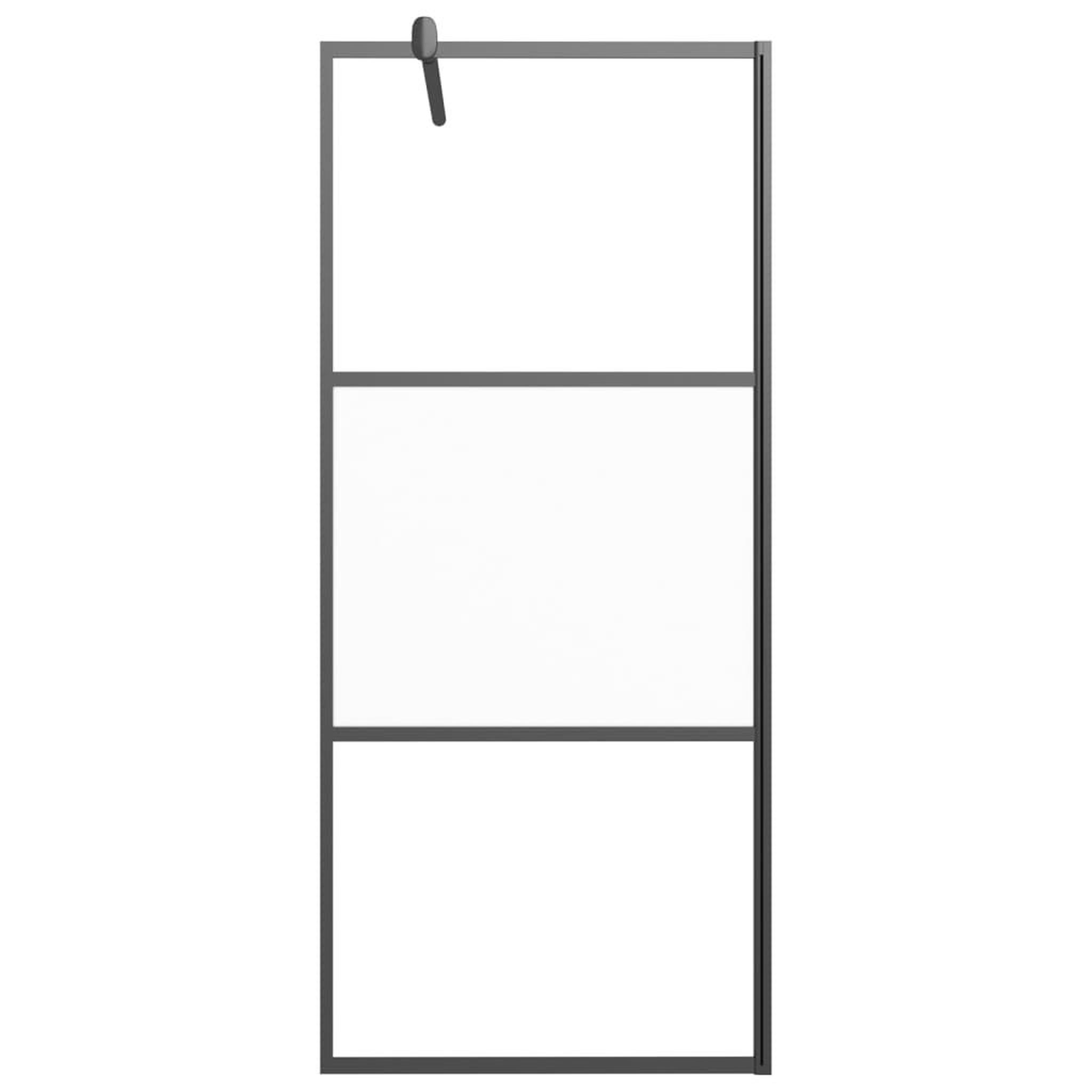 Voir la diapositive 3 : VIDAXL Paroi de douche 80x195 cm Verre ESG demi-depoli Noir