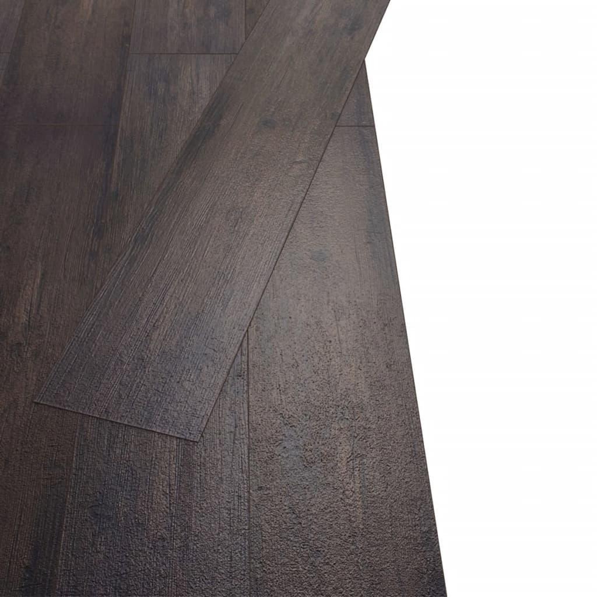 Voir la diapositive 3 : VIDAXL Planches de plancher PVC Non auto-adhesif Chene gris fonce