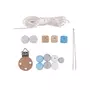 Rayher Kit DIY - Attache-tétine en bois et en perles de silicone Bleu